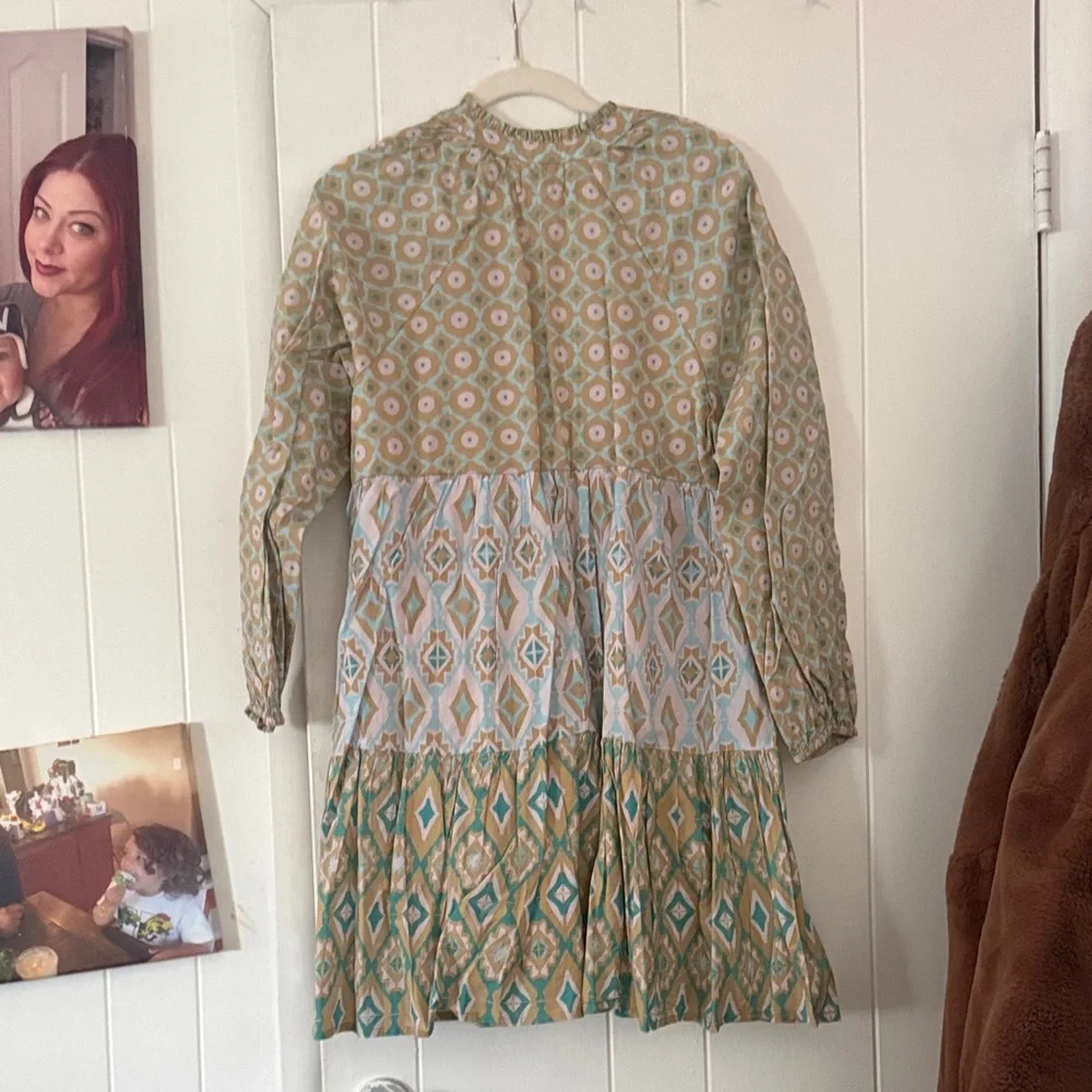 Jessica Simpson Tan and Blue Cotton Apparel - Picture 3 of 4